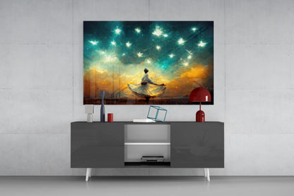 Whirling Dervish Glass Wall Art