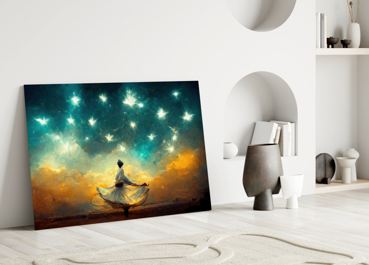 Whirling Dervish Glass Wall Art