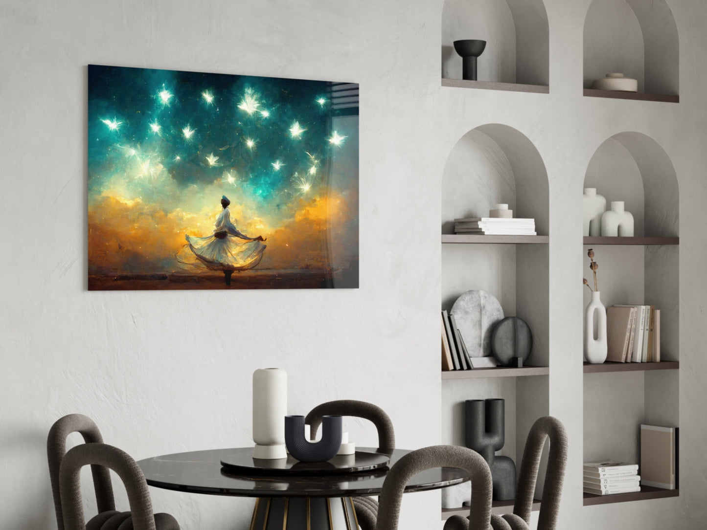 Whirling Dervish Glass Wall Art