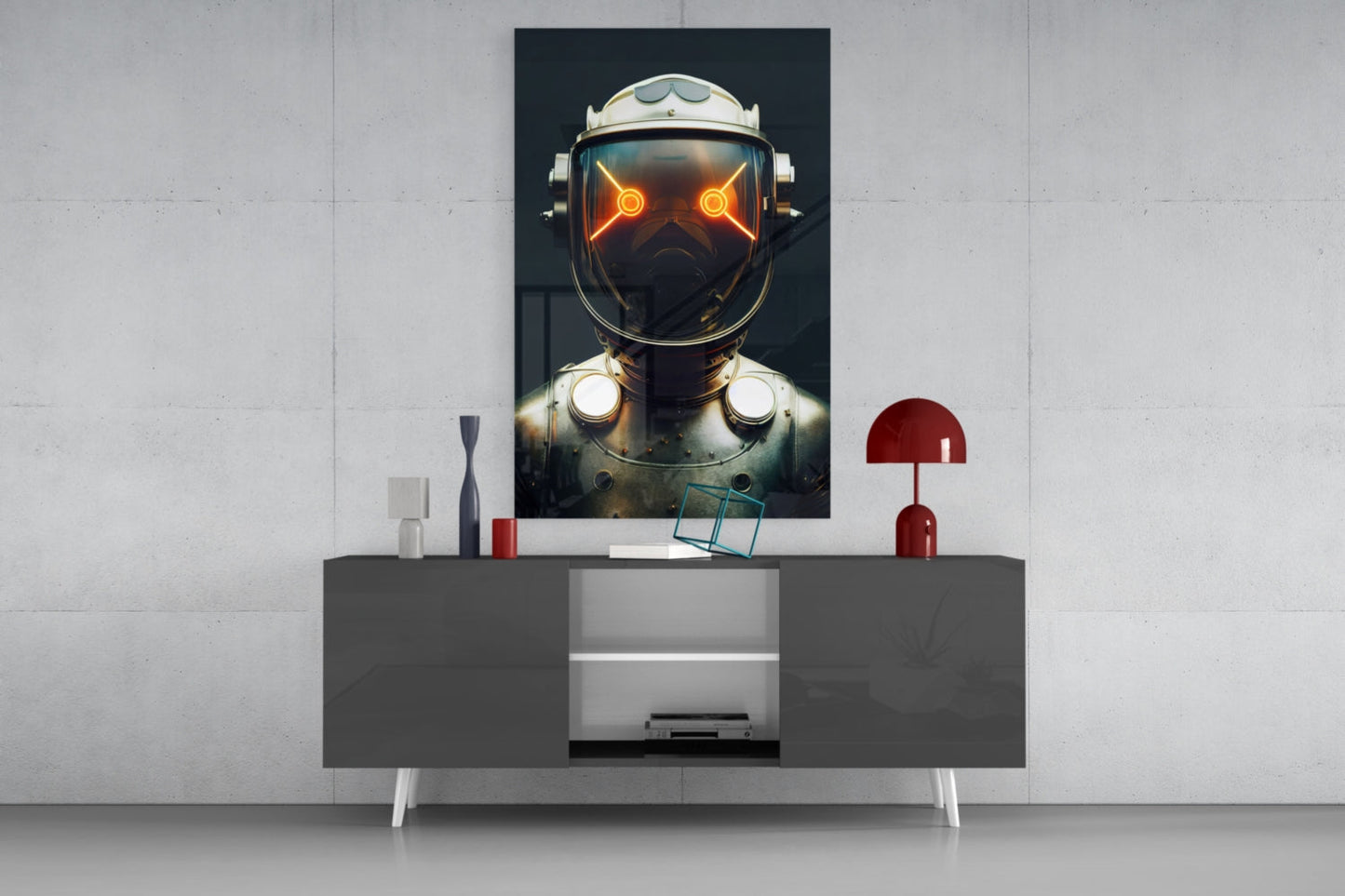 Robotic View Glass Wall Art