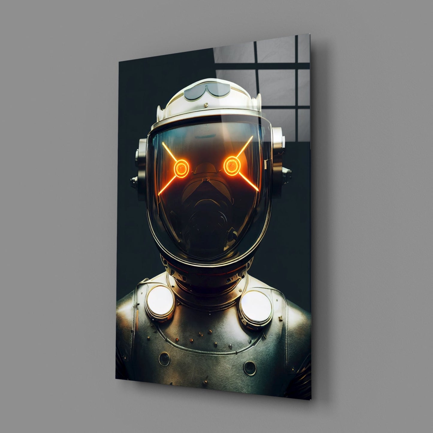 Robotic View Glass Wall Art