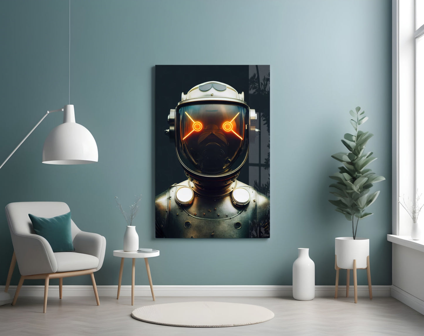 Robotic View Glass Wall Art