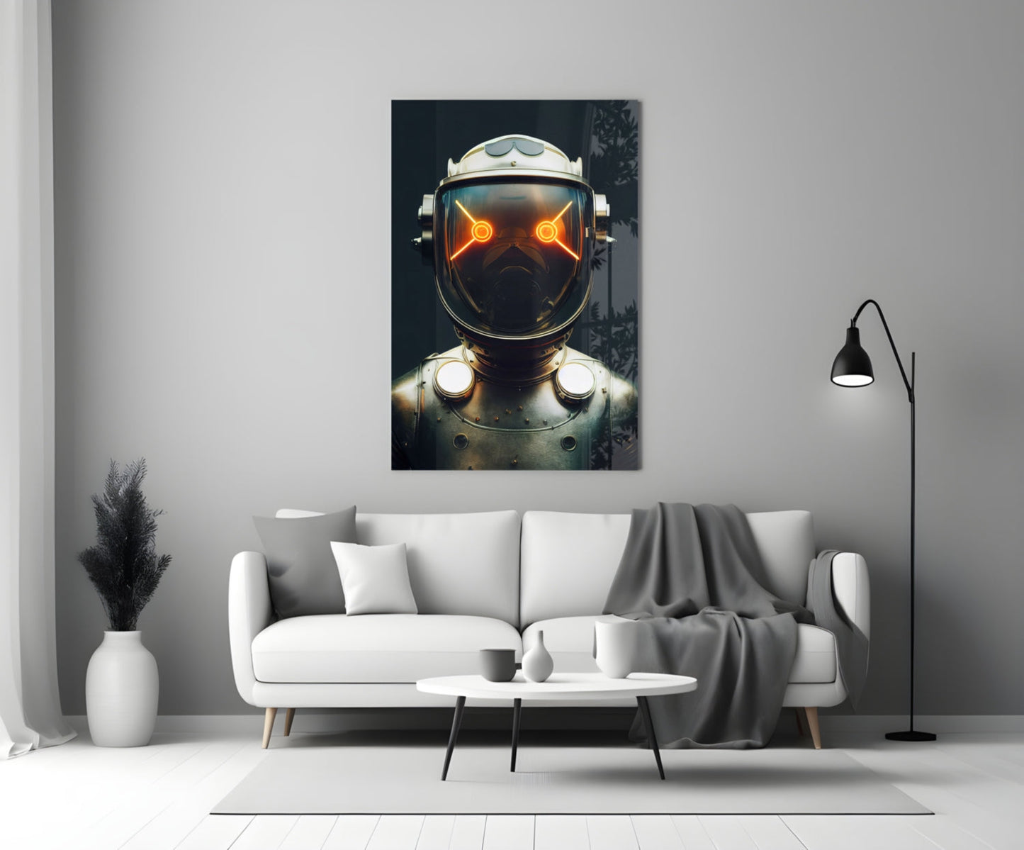 Robotic View Glass Wall Art