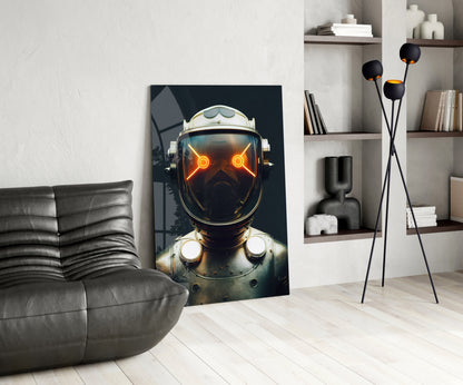 Robotic View Glass Wall Art