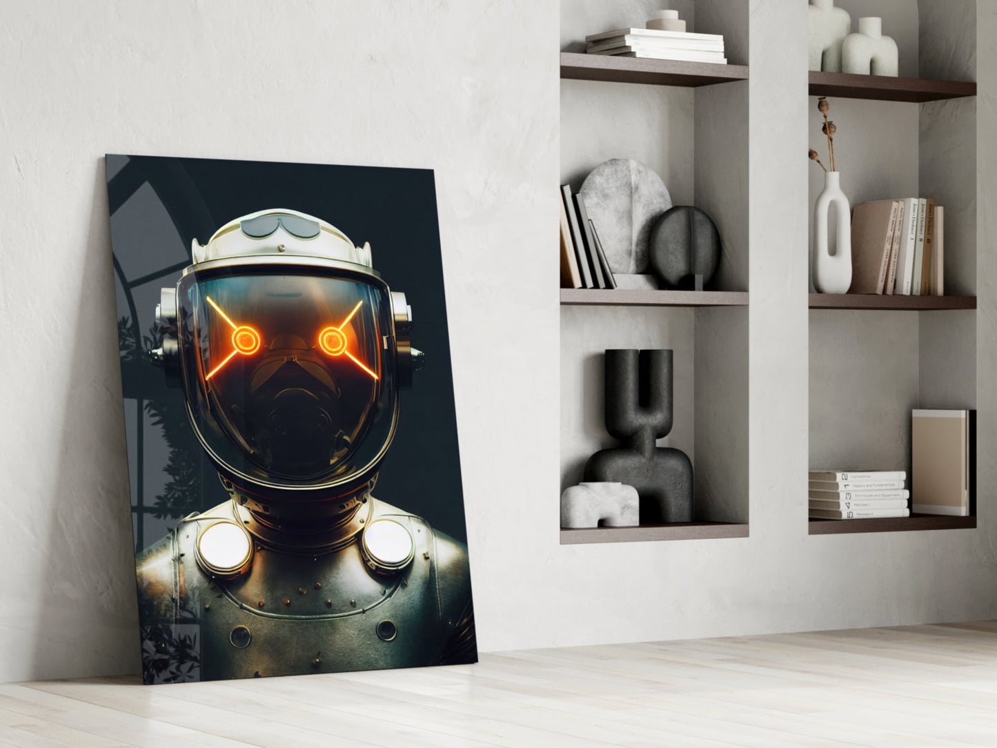 Robotic View Glass Wall Art