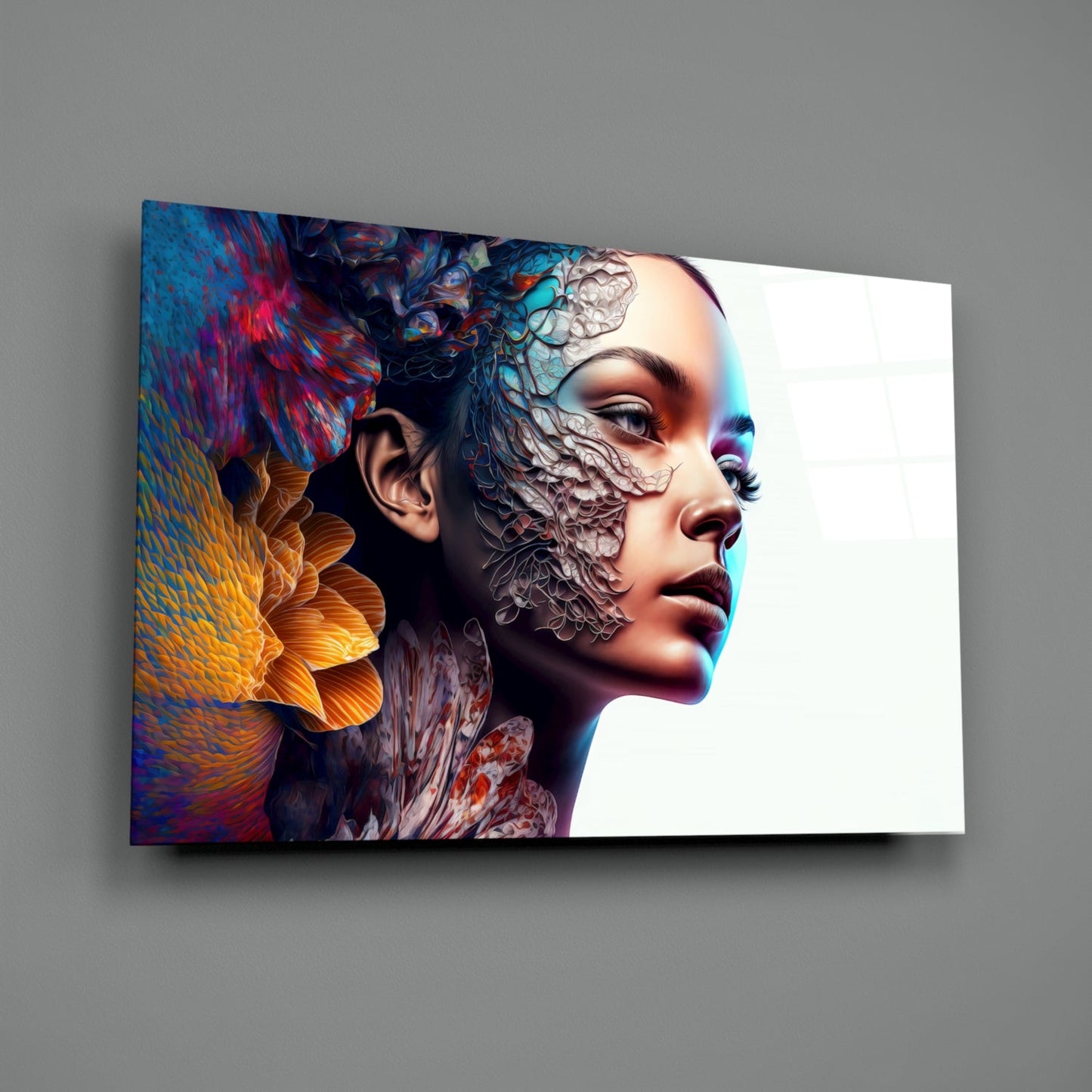 Transmutation to Beauty Glass Wall Art