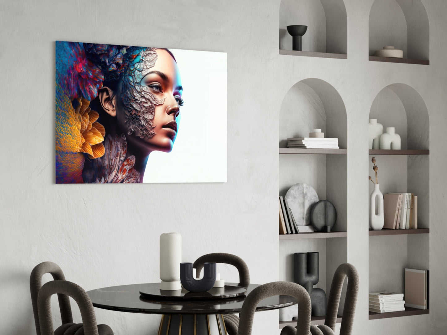 Transmutation to Beauty Glass Wall Art