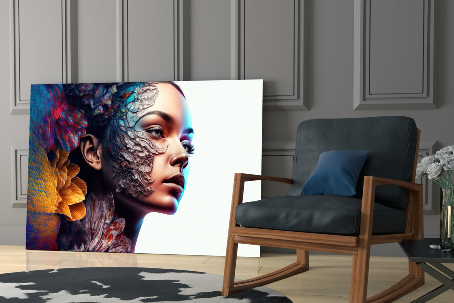 Transmutation to Beauty Glass Wall Art