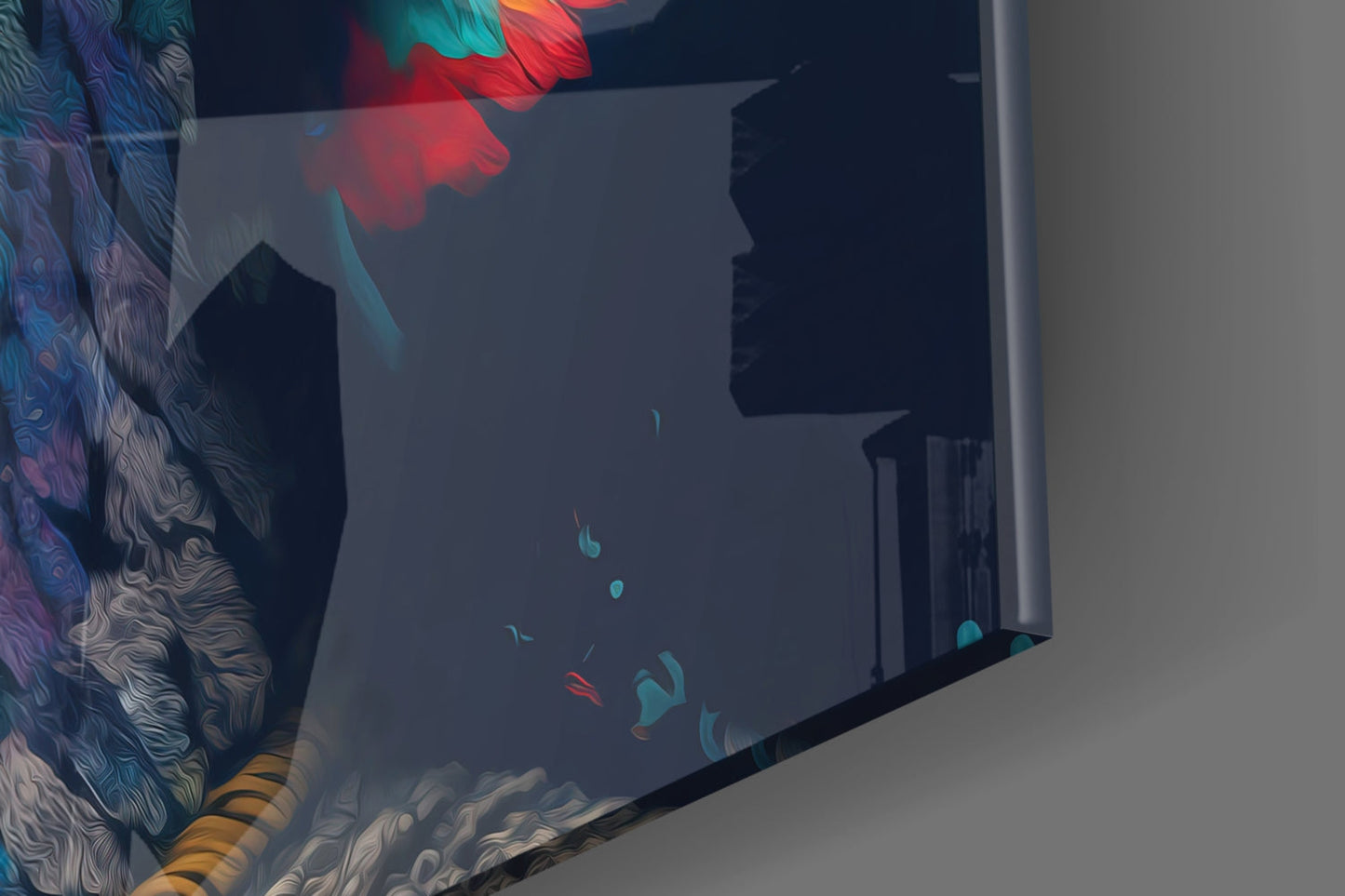 Girl with a Tattoo Glass Wall Art