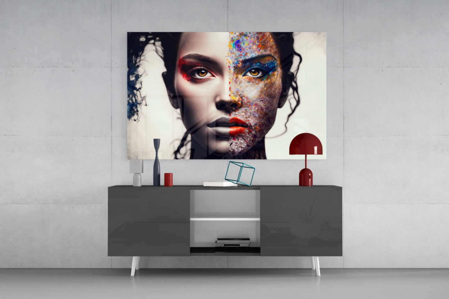 From Cartoon to Reality Glass Wall Art