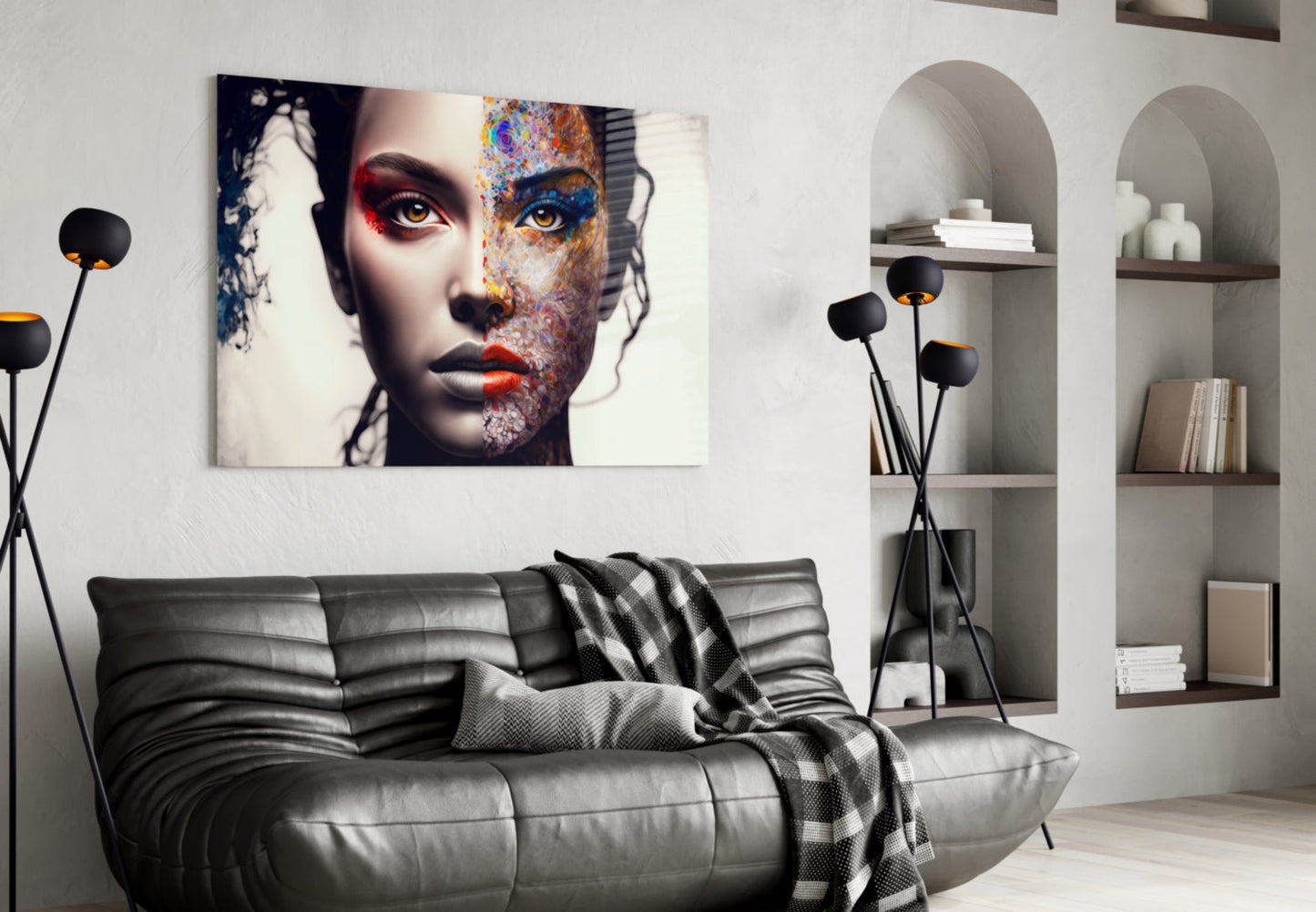 From Cartoon to Reality Glass Wall Art