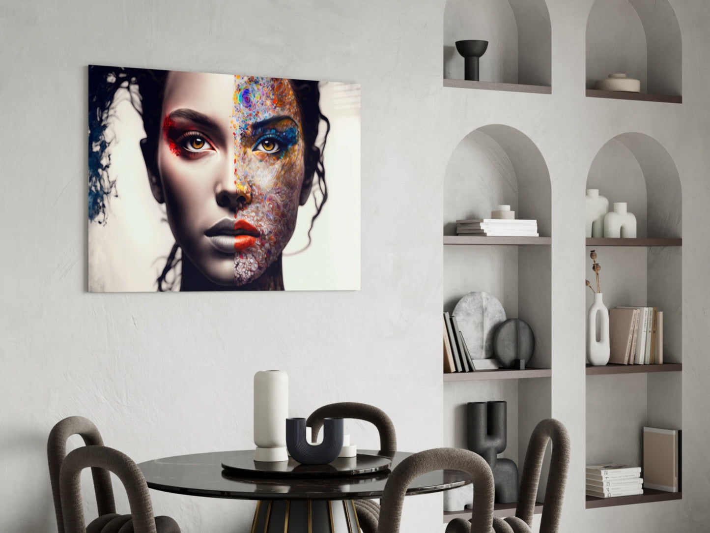 From Cartoon to Reality Glass Wall Art