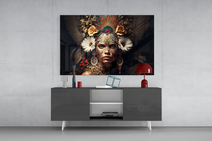 Queen of Flowers Glass Wall Art