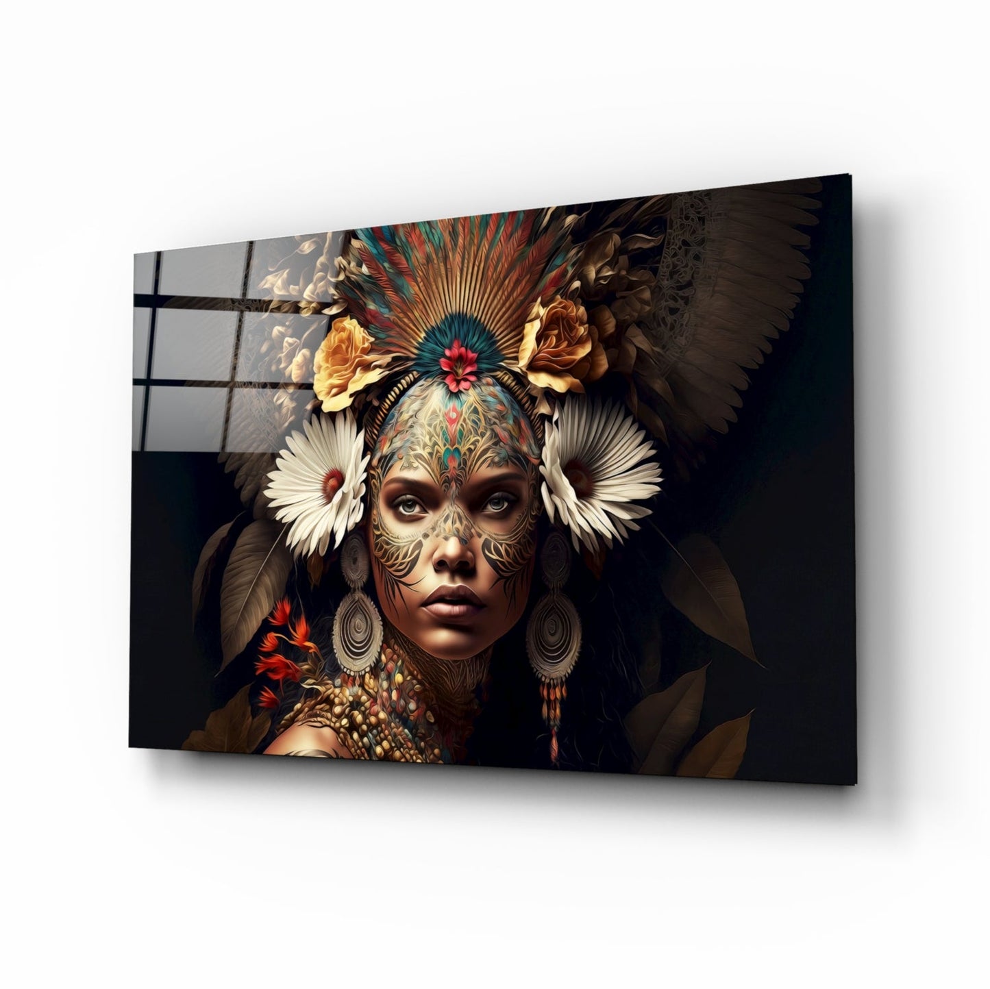 Queen of Flowers Glass Wall Art