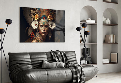Queen of Flowers Glass Wall Art