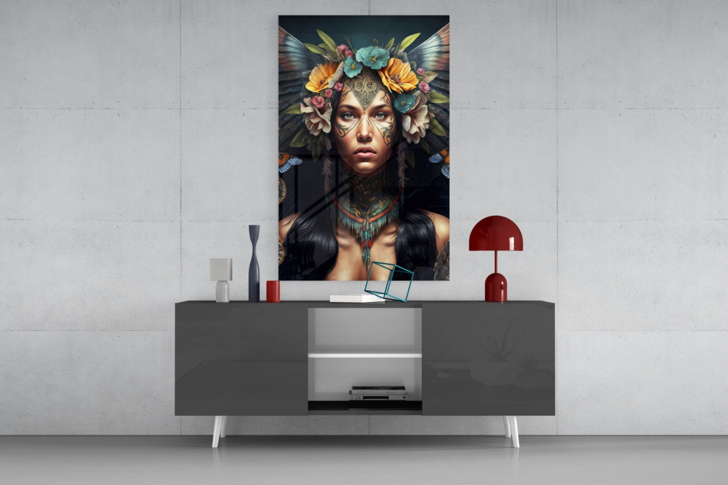 Warrior Beautiful Glass Wall Art