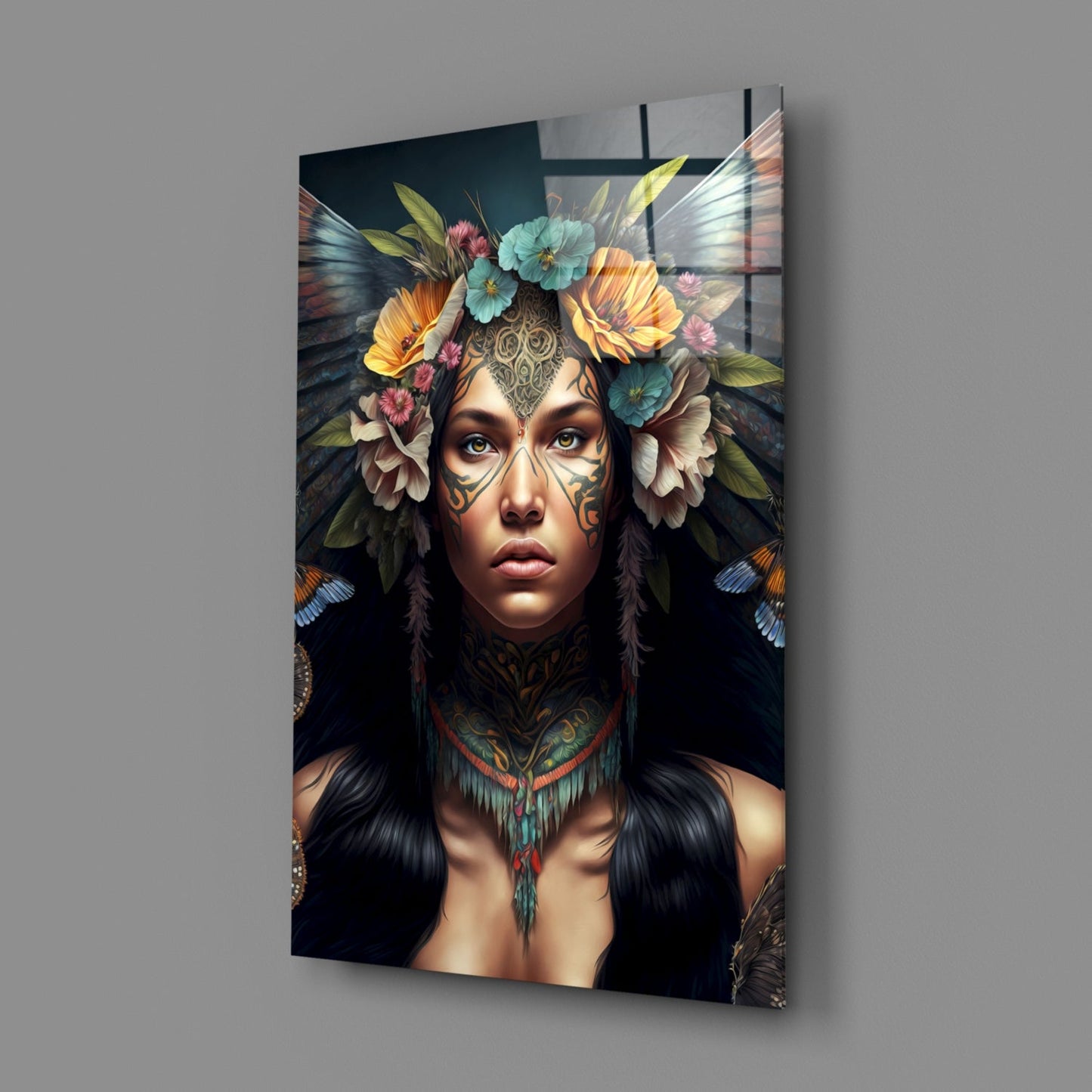 Warrior Beautiful Glass Wall Art