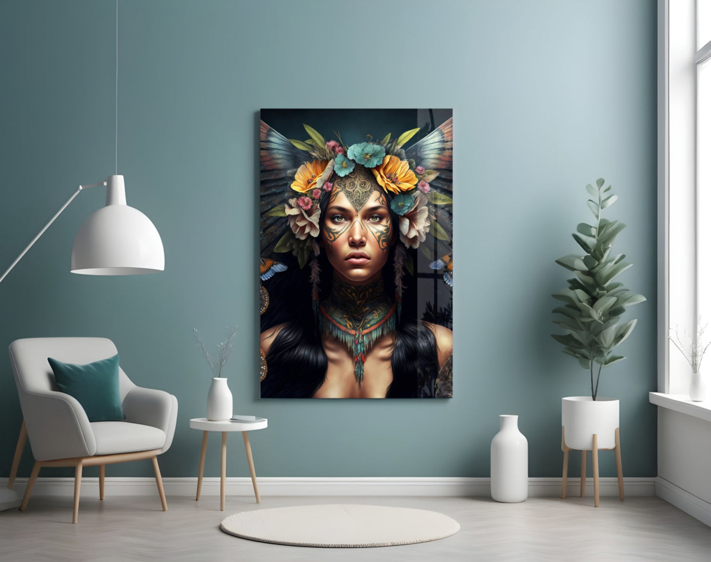 Warrior Beautiful Glass Wall Art
