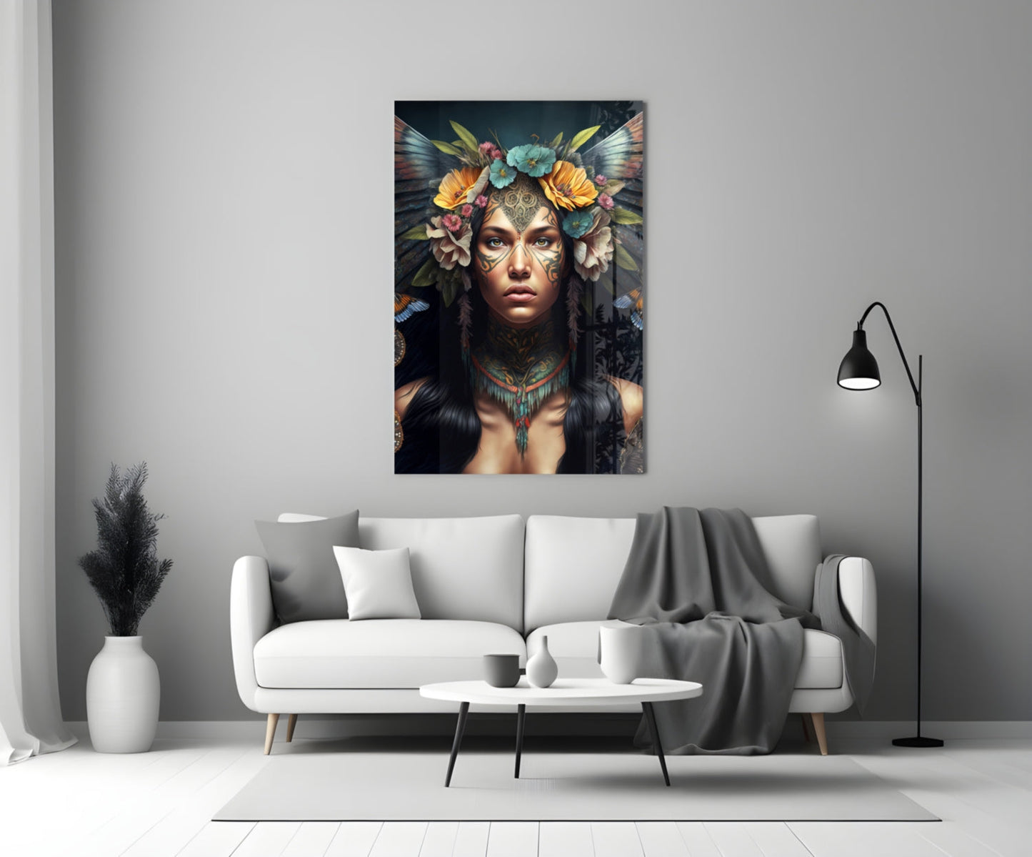 Warrior Beautiful Glass Wall Art