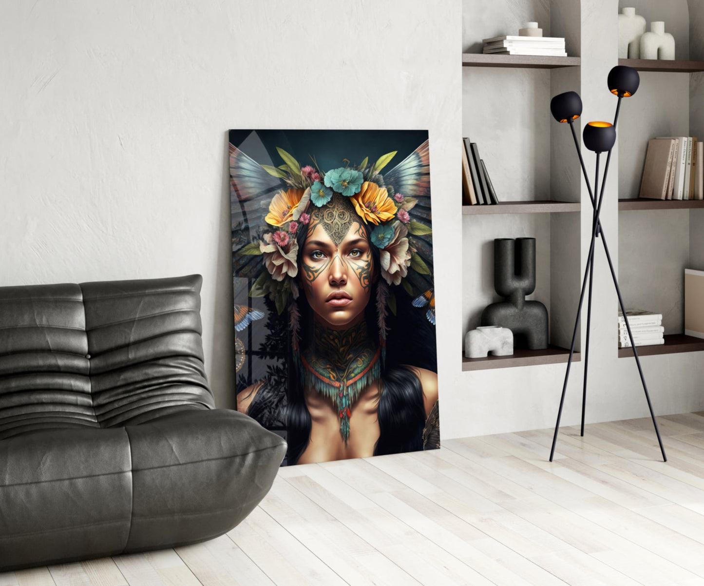 Warrior Beautiful Glass Wall Art