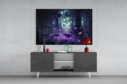 Mushrooms' Love Glass Wall Art