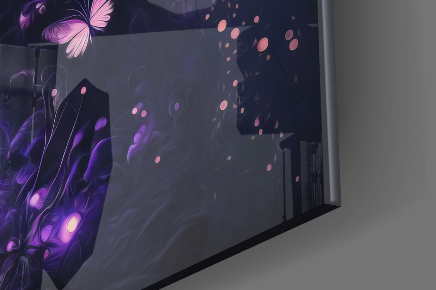 Mushrooms' Love Glass Wall Art