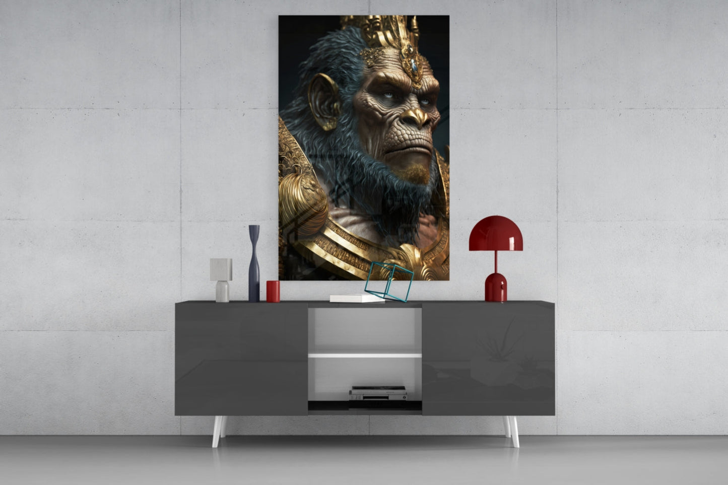 Ape King Glass Wall Art