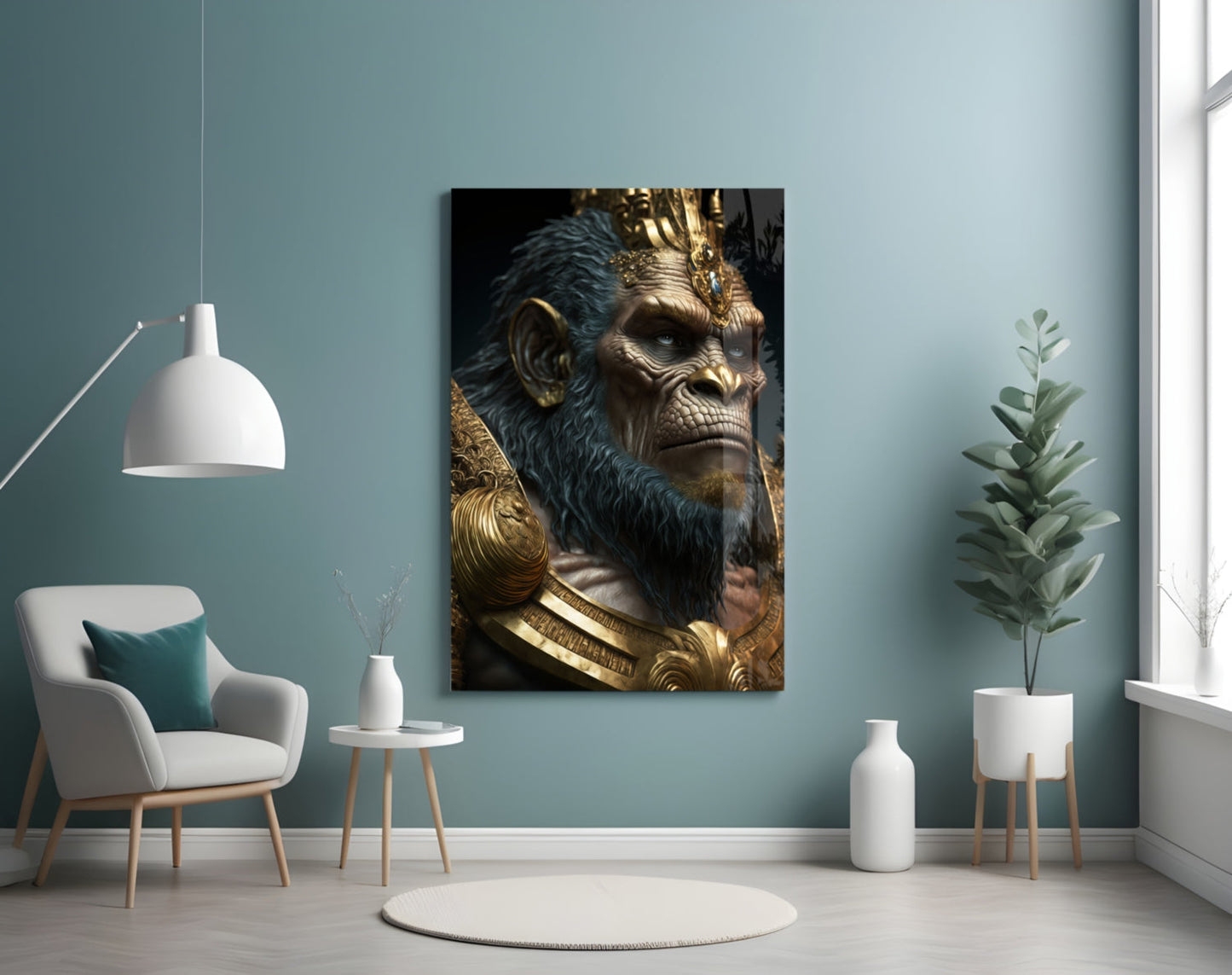 Ape King Glass Wall Art