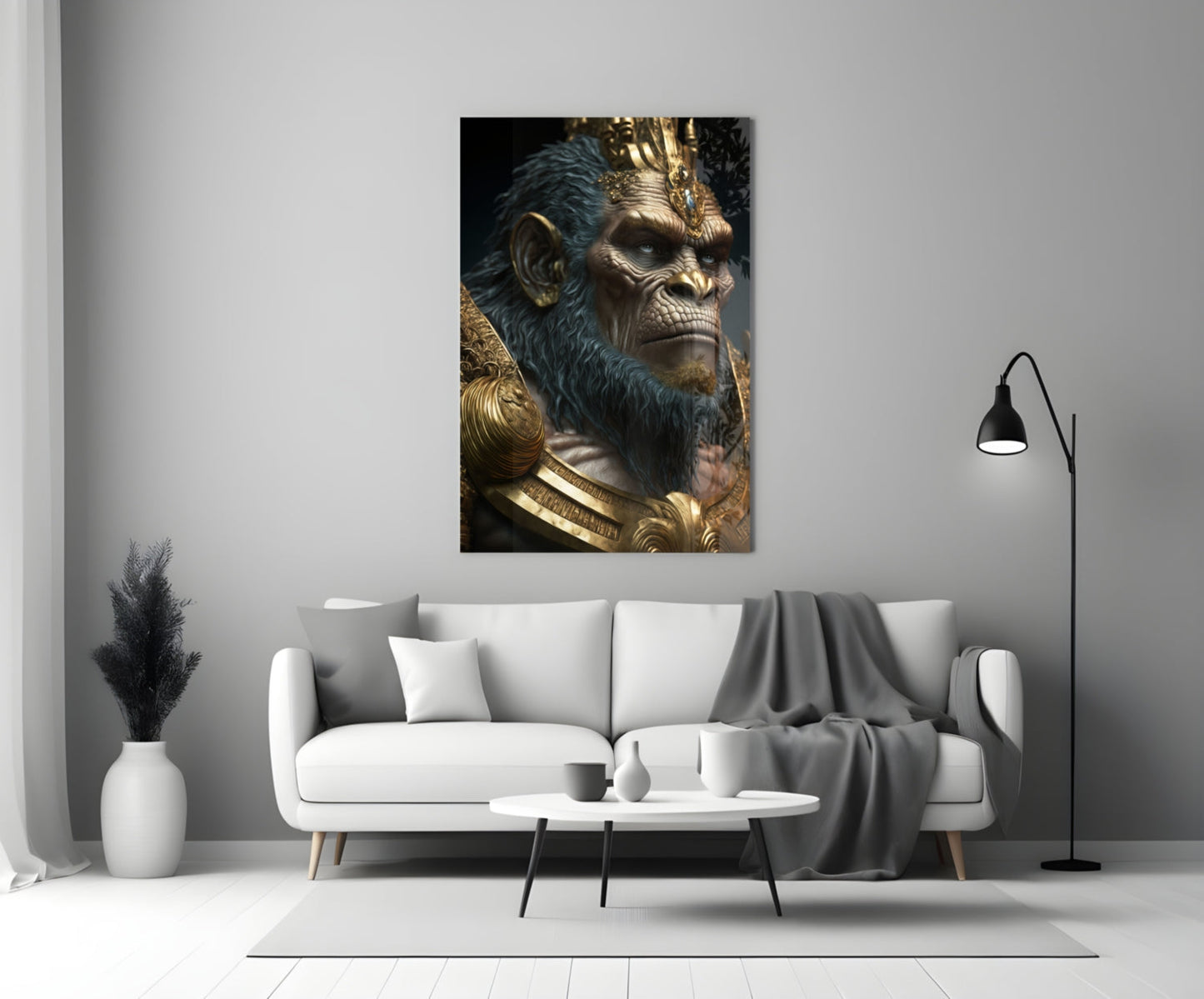Ape King Glass Wall Art