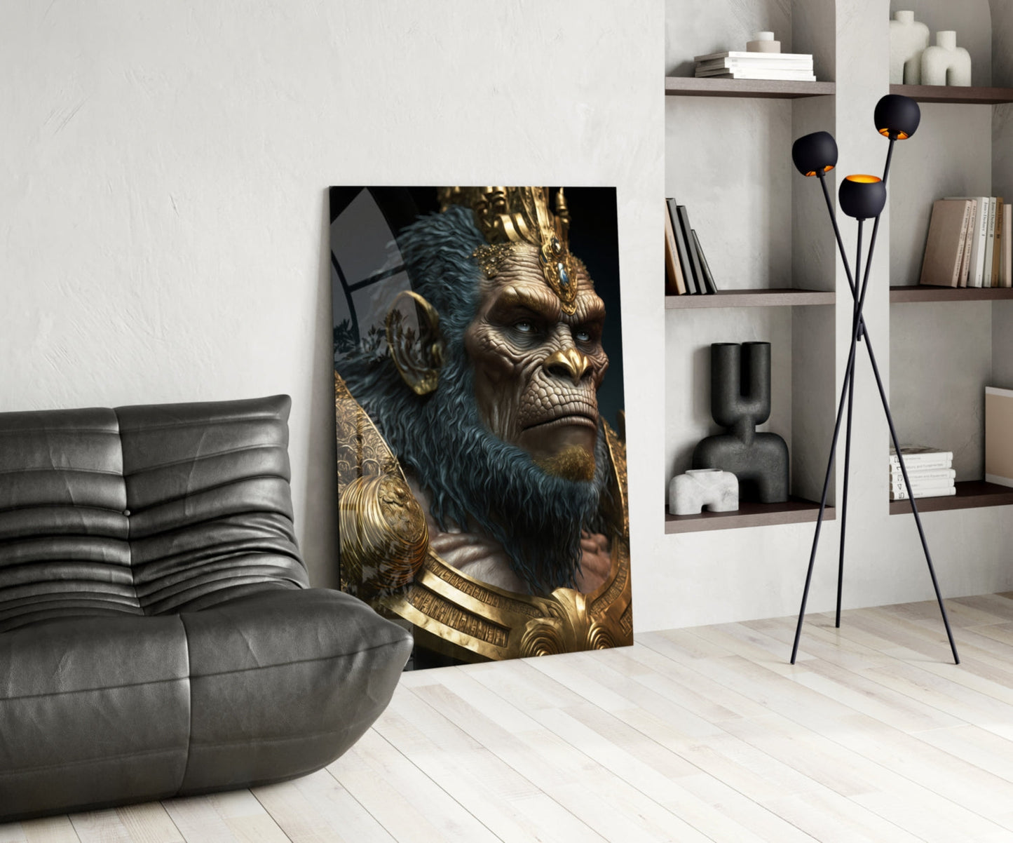 Ape King Glass Wall Art