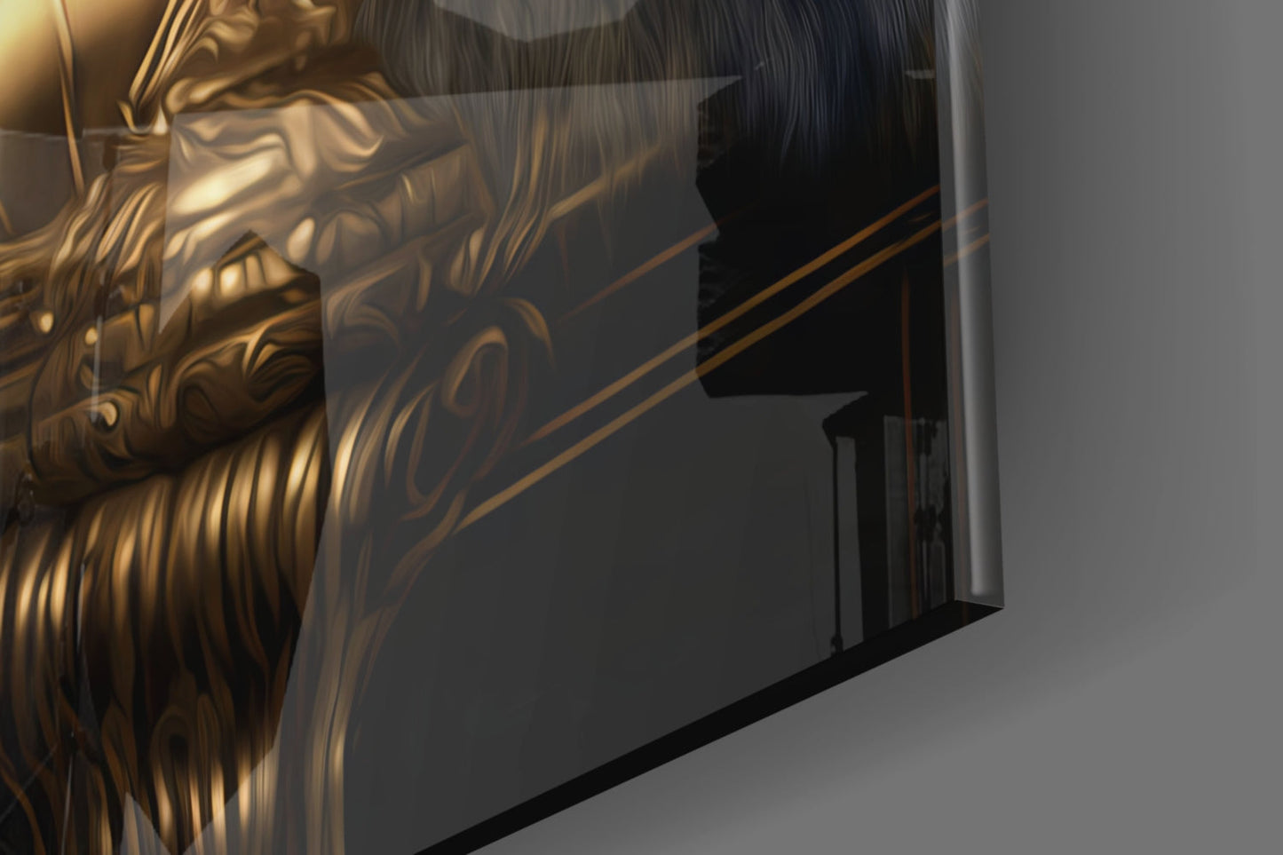 Ape King in Throne Glass Wall Art