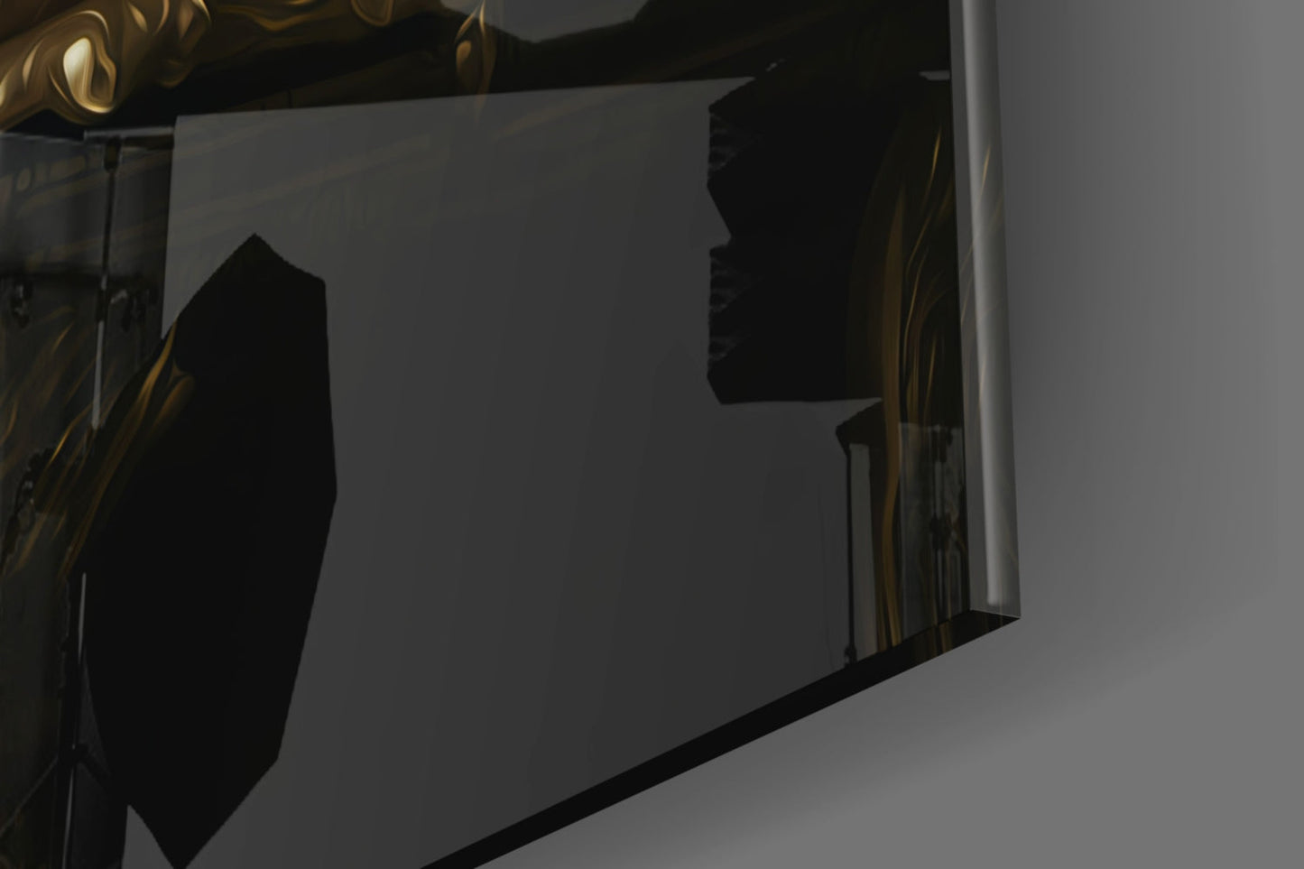 Ape King in Throne Glass Wall Art
