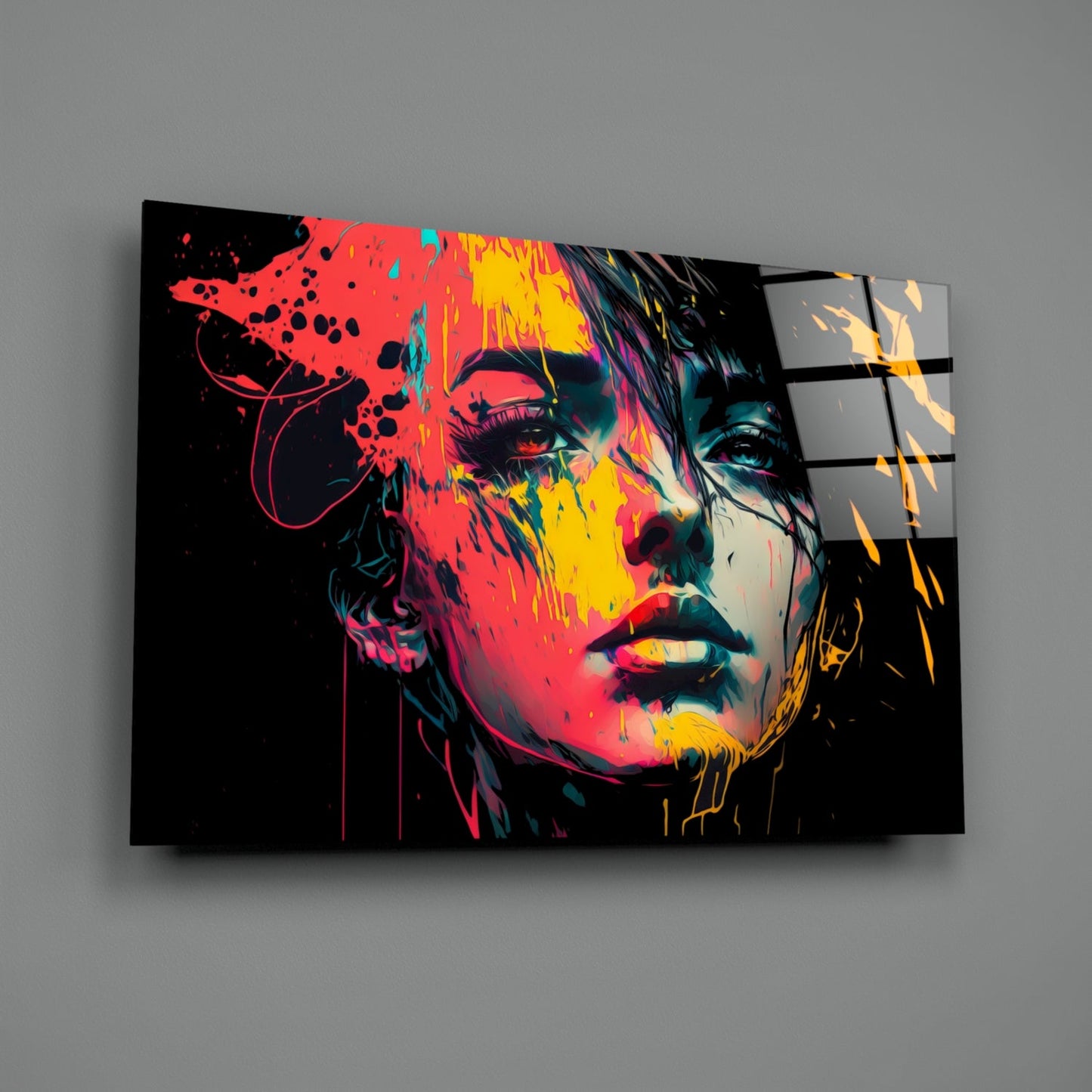 Rebel Beauty Rainbow Glass Wall Art