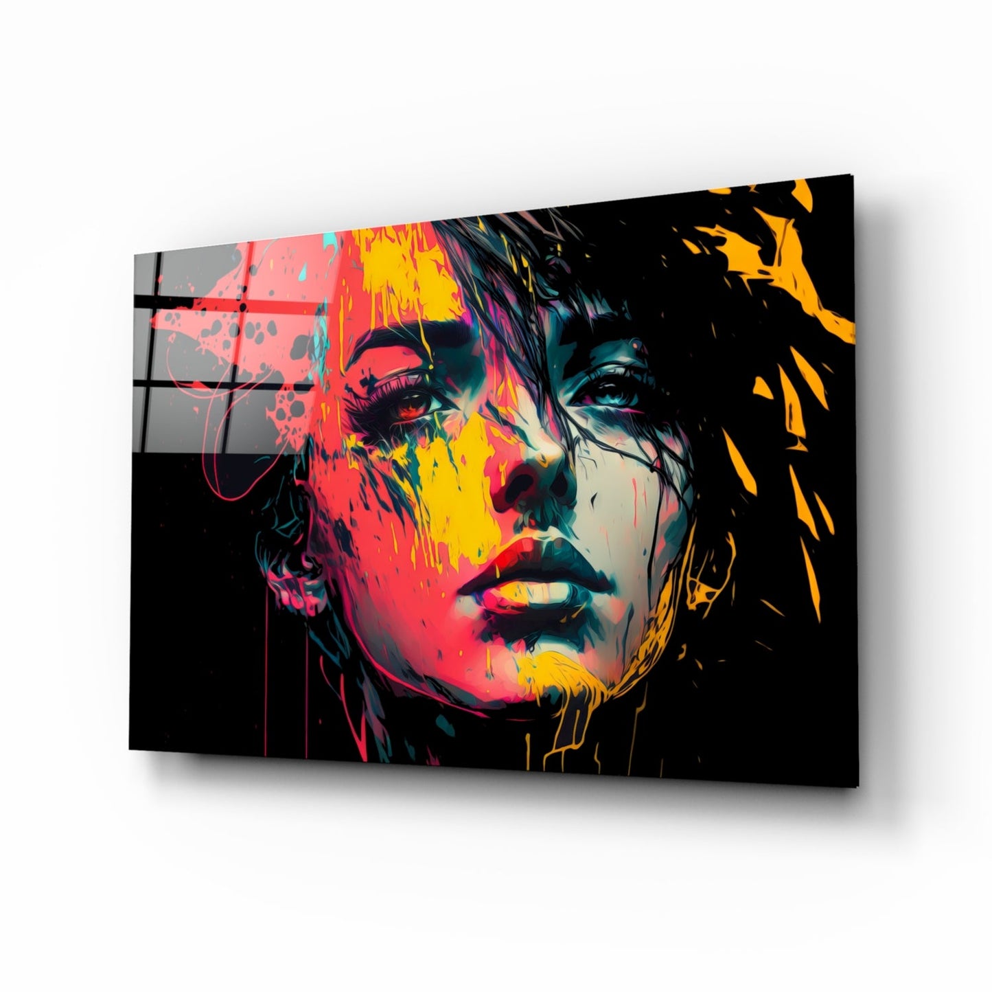 Rebel Beauty Rainbow Glass Wall Art