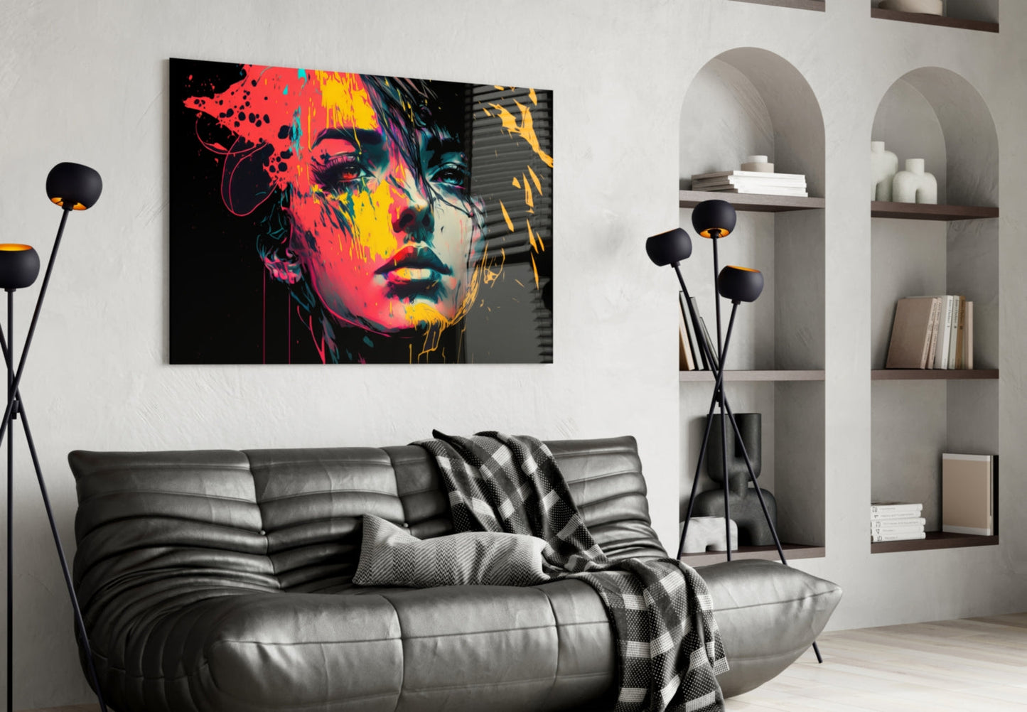 Rebel Beauty Rainbow Glass Wall Art