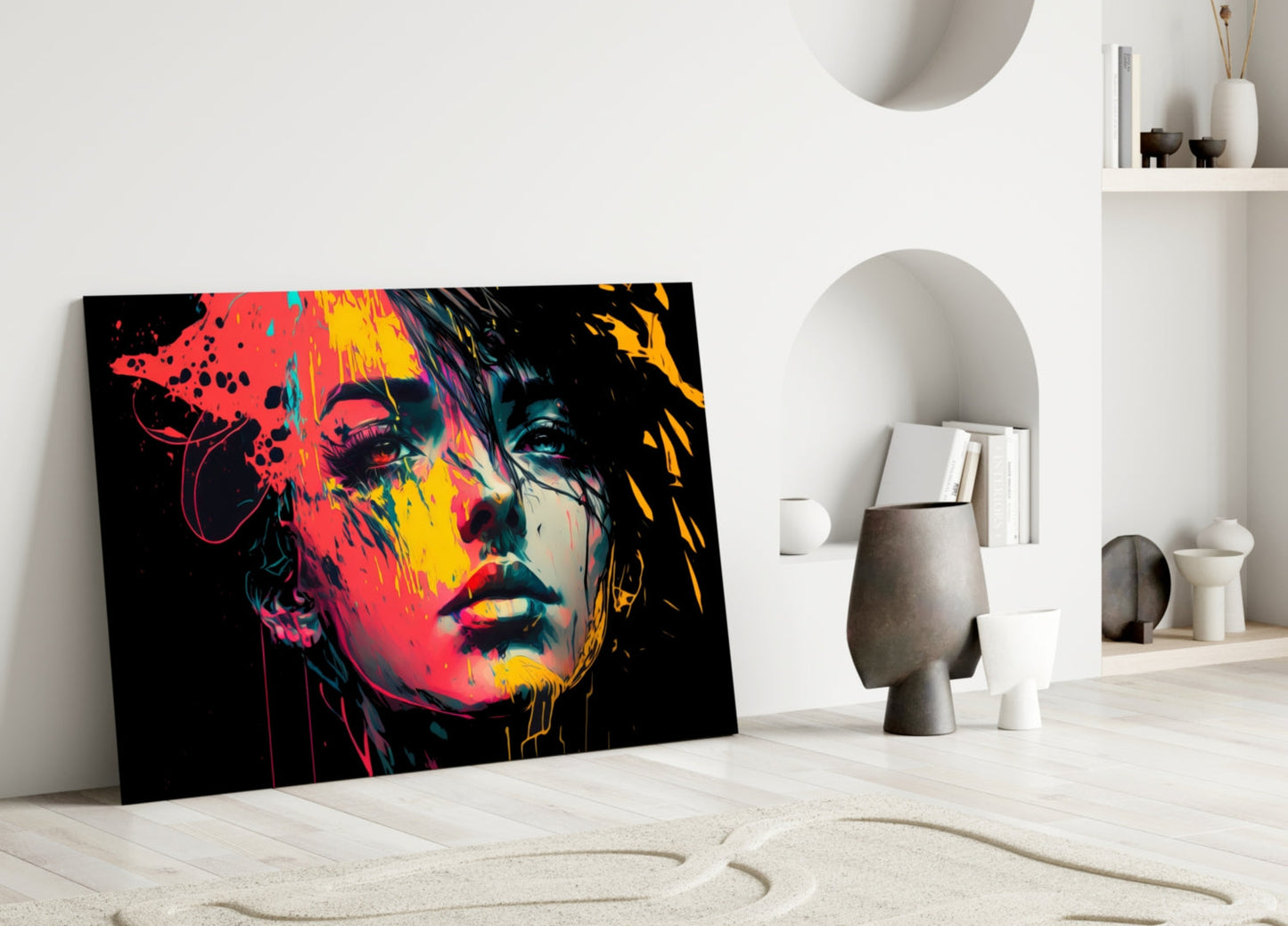 Rebel Beauty Rainbow Glass Wall Art