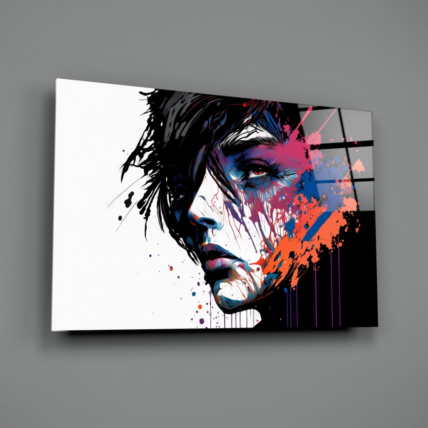 Rebel Beauty Glass Wall Art