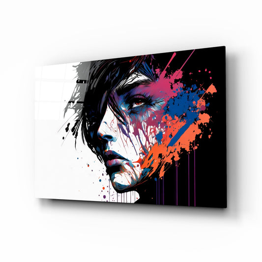 Rebel Beauty Glass Wall Art
