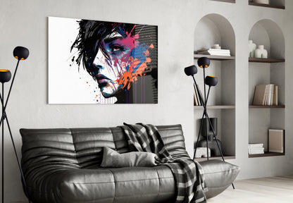 Rebel Beauty Glass Wall Art