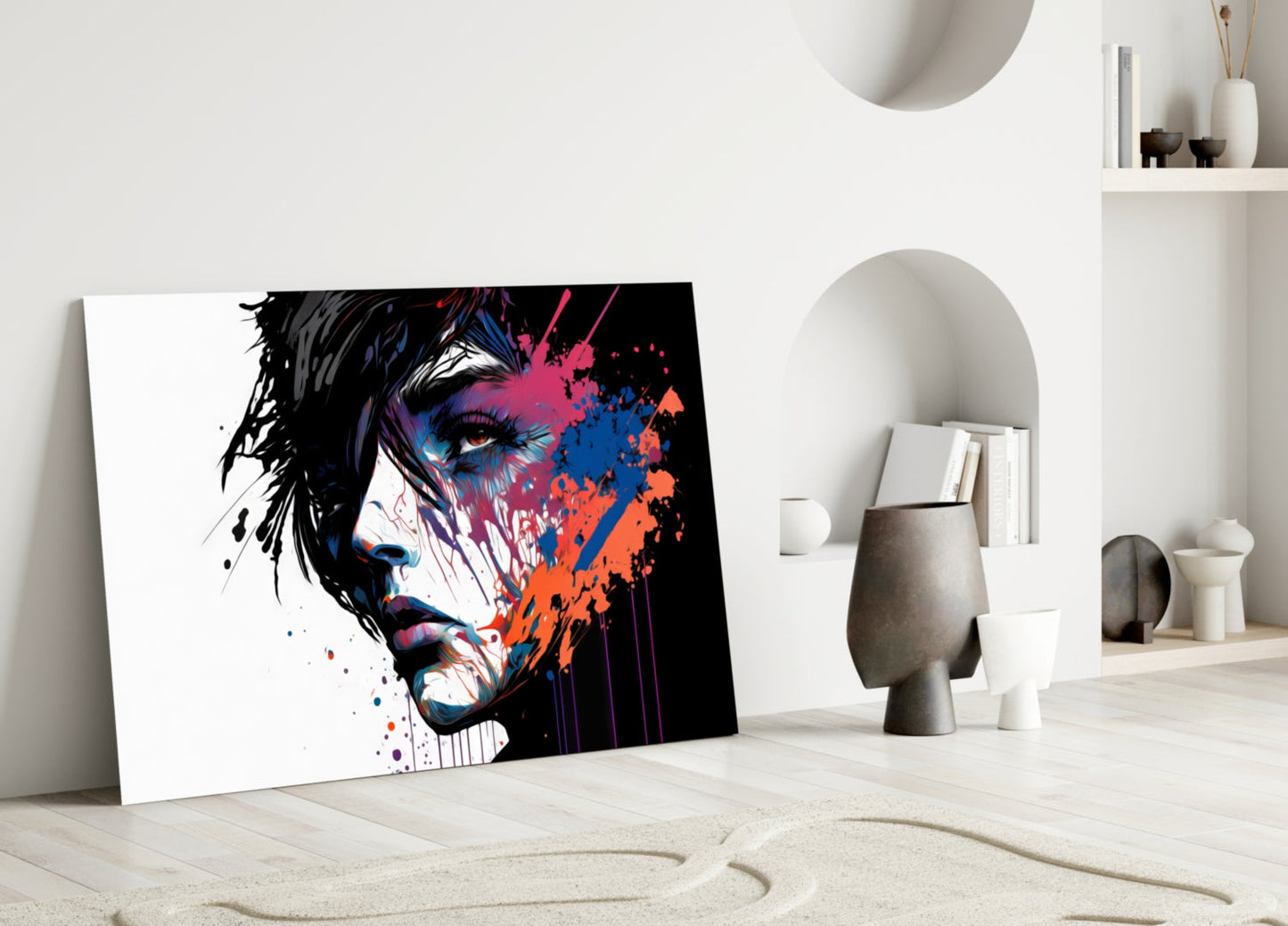 Rebel Beauty Glass Wall Art