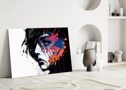 Rebel Beauty Glass Wall Art