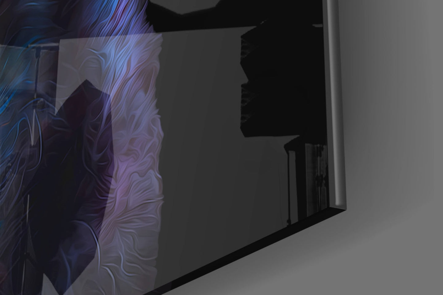 Space Dog Glass Wall Art