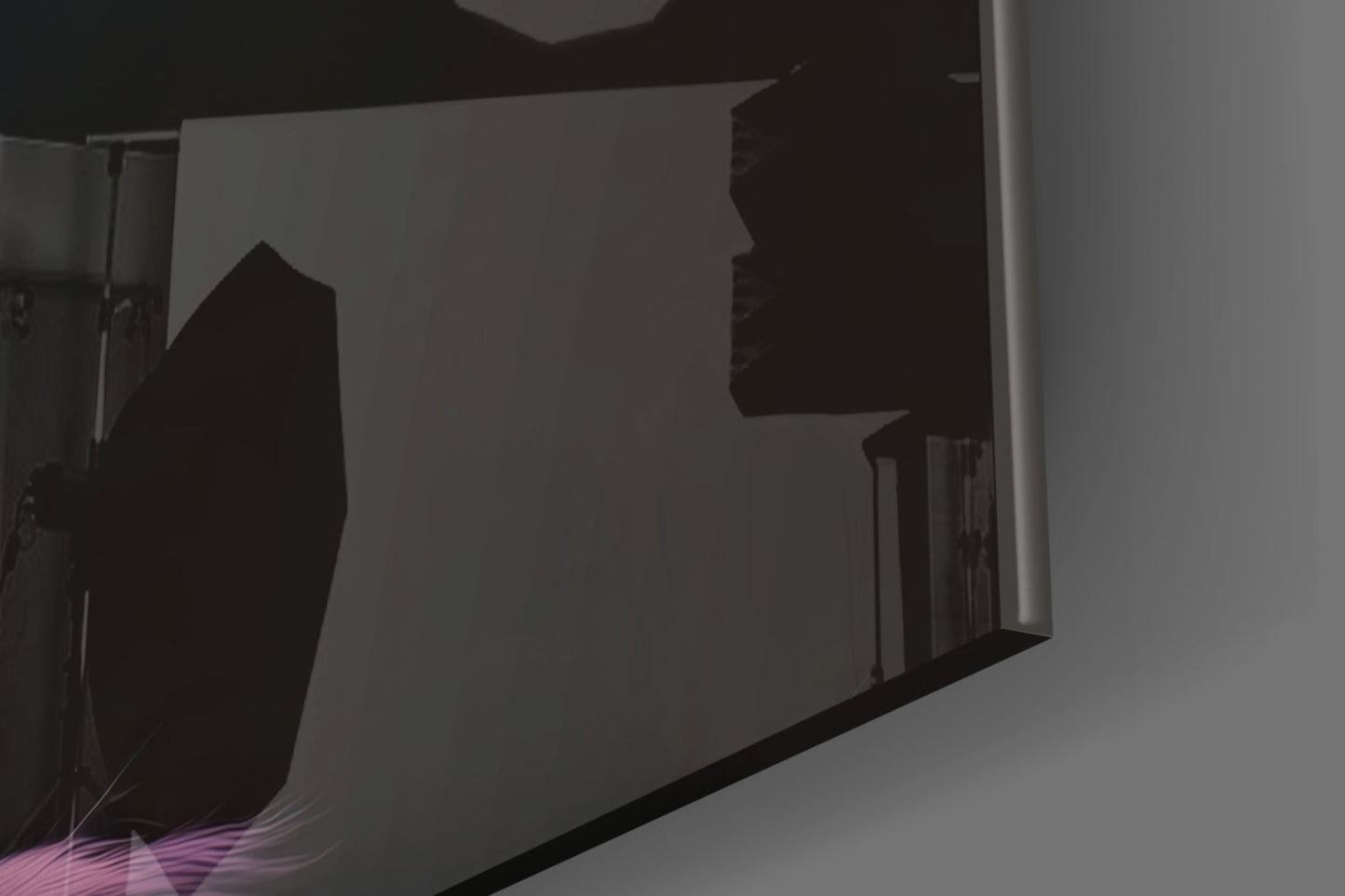 Space Dog Glass Wall Art