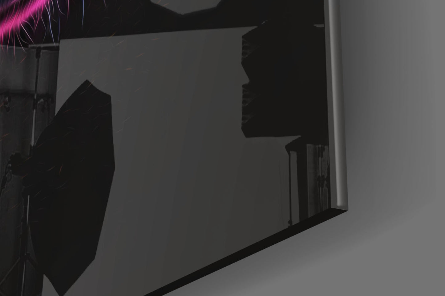Space Dog Glass Wall Art
