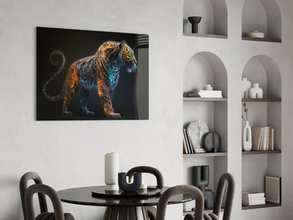 Sparkling Glory Tiger Glass Wall Art