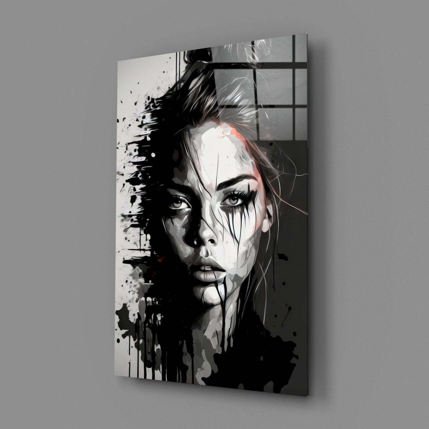 Scribbled Beauty Glass Wall Art