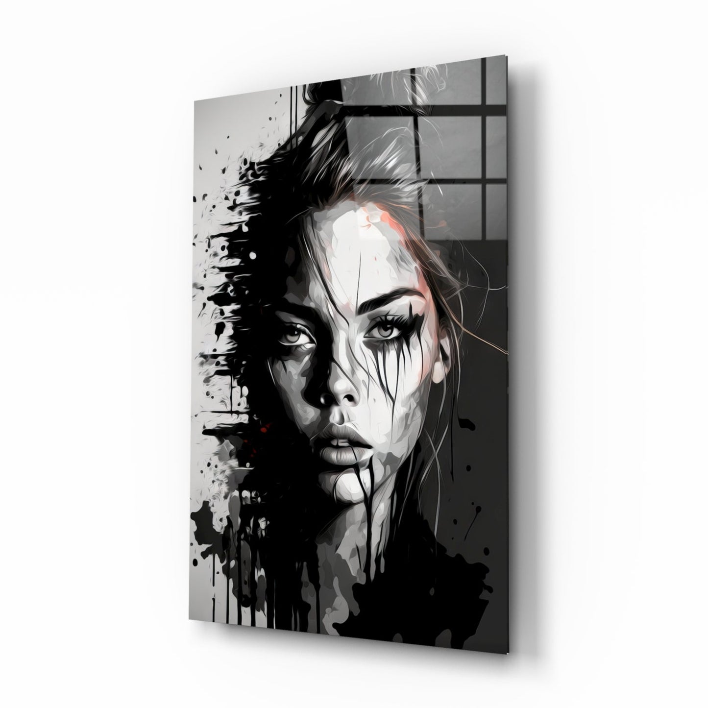 Scribbled Beauty Glass Wall Art