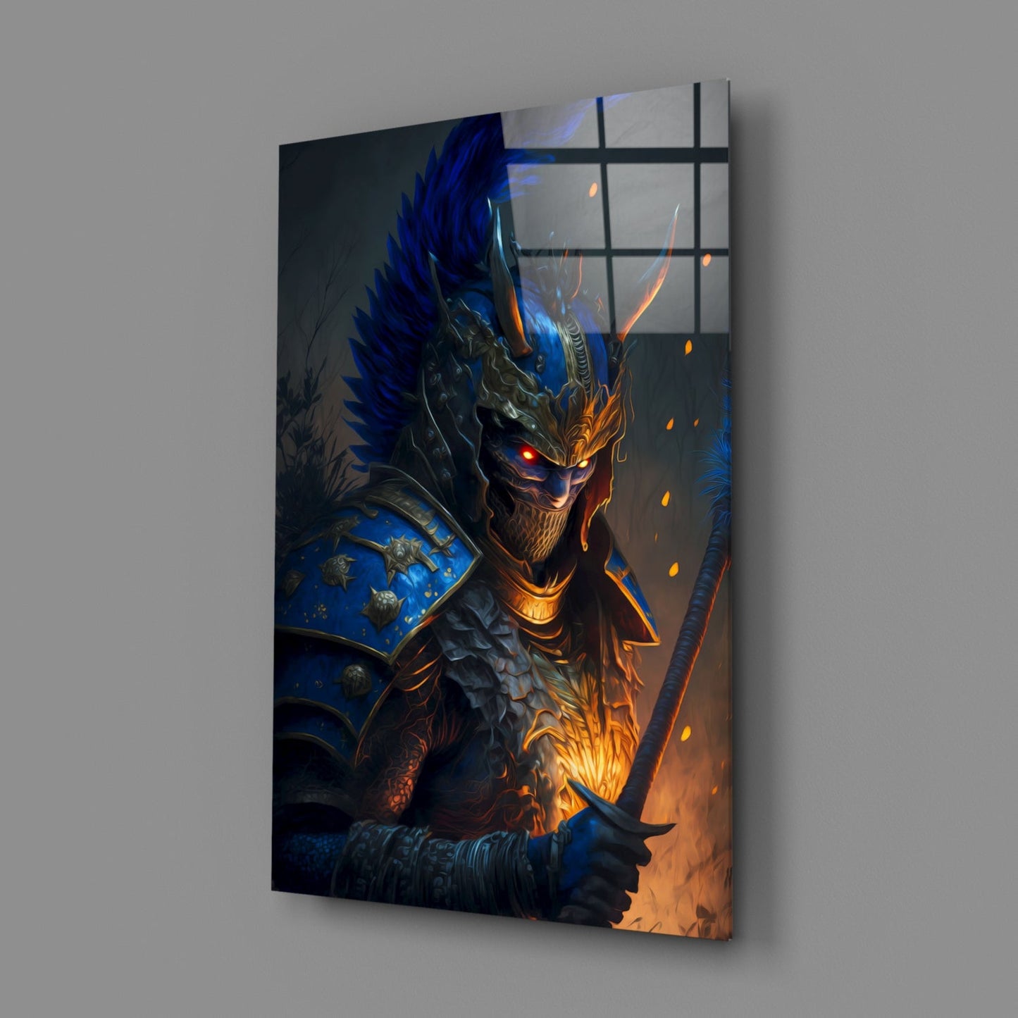 Master Warrior Glass Wall Art