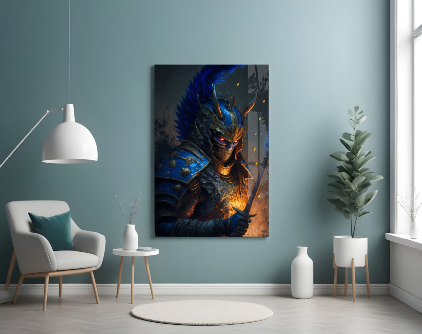 Master Warrior Glass Wall Art