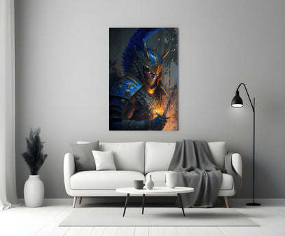 Master Warrior Glass Wall Art